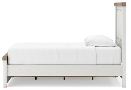 Savonport White/Brown Twin Panel Storage Bed from Ashley - Luna Furniture