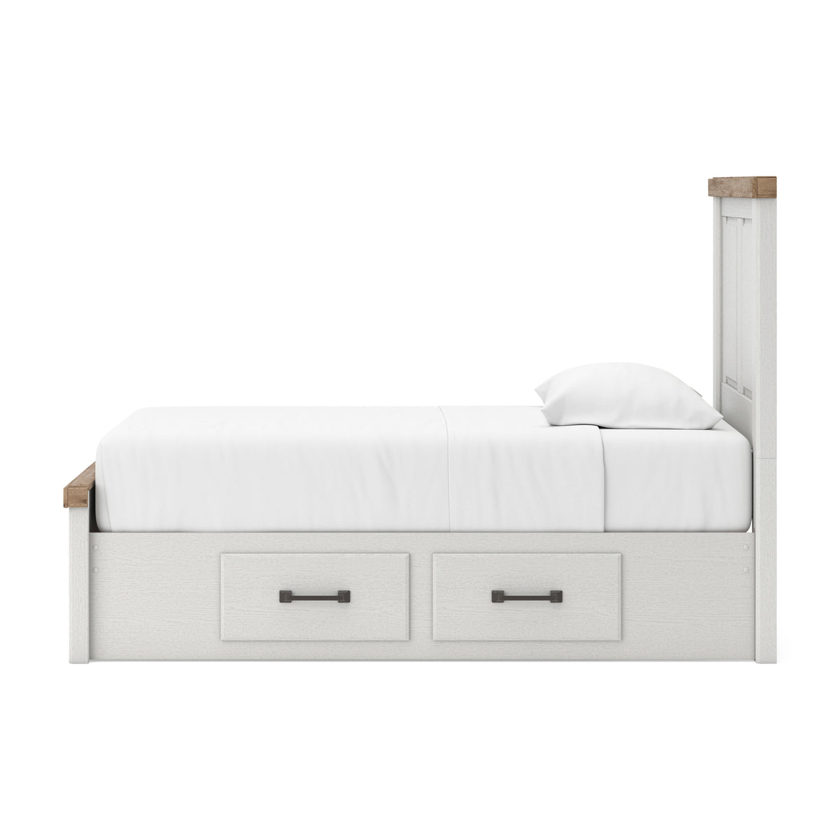 Savonport White/Brown Youth Bedroom Set with 6 Drawers