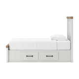 Savonport White/Brown Youth Bedroom Set with 6 Drawers