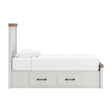 Savonport White/Brown Youth Bedroom Set with 6 Drawers