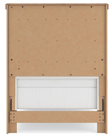 Savonport White/Brown Twin Panel Bed from Ashley - Luna Furniture