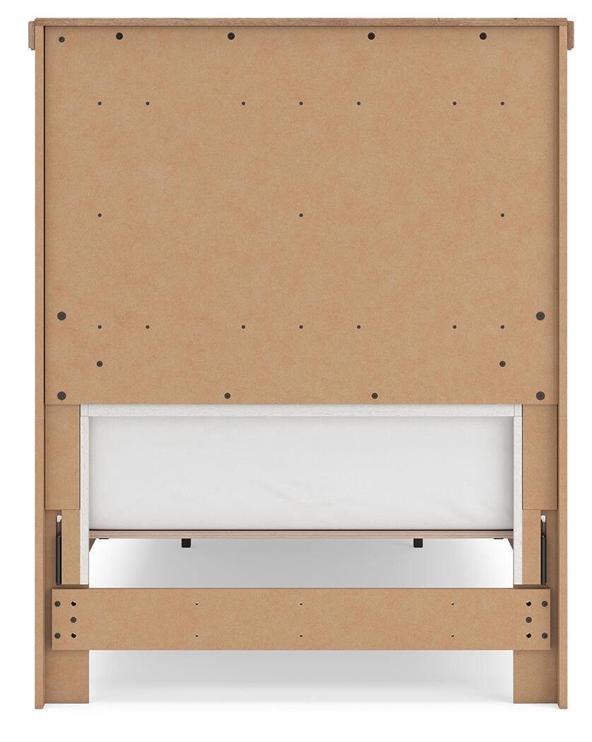 Savonport White/Brown Twin Panel Storage Bed from Ashley - Luna Furniture