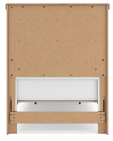 Savonport White/Brown Twin Panel Storage Bed from Ashley - Luna Furniture
