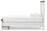 Savonport White/Brown Twin Panel Storage Bed from Ashley - Luna Furniture