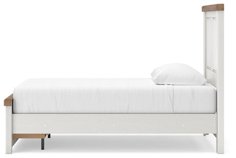 Savonport White/Brown Twin Panel Storage Bed from Ashley - Luna Furniture
