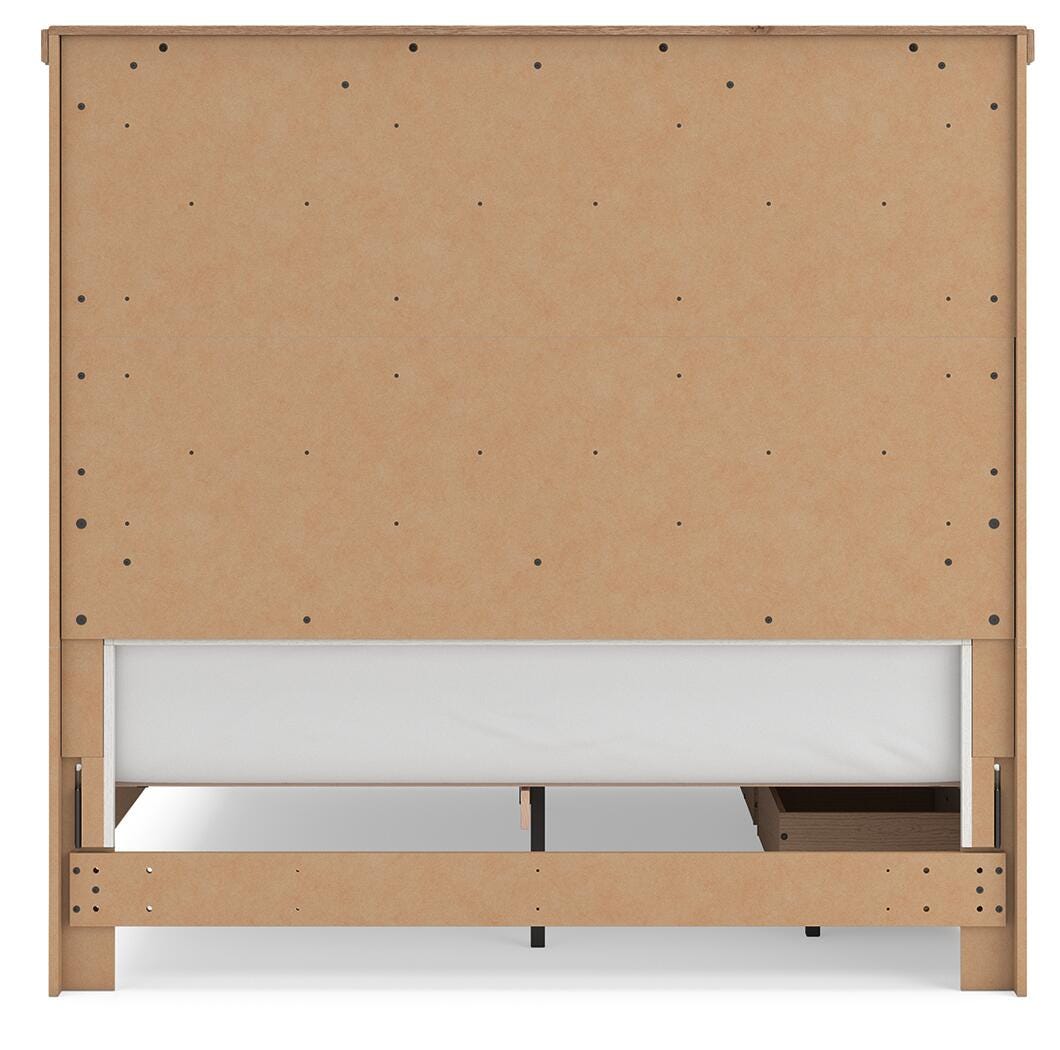 Savonport White/Brown Queen Panel Bed with Storage from Ashley - Luna Furniture