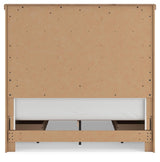 Savonport White/Brown Queen Panel Bed with Storage from Ashley - Luna Furniture