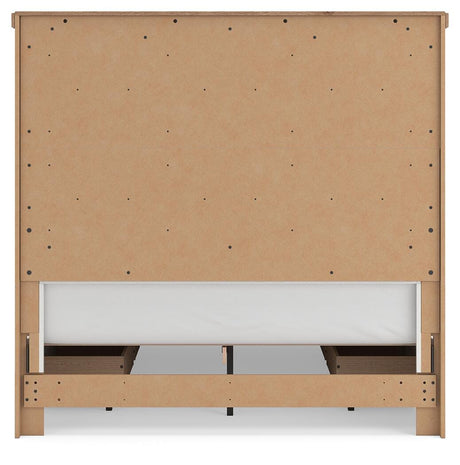 Savonport White/Brown Queen Panel Bed with Storage from Ashley - Luna Furniture