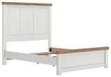 Savonport White/Brown Queen Panel Bed from Ashley - Luna Furniture