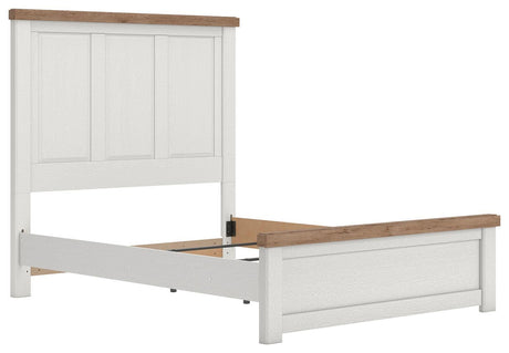 Savonport White/Brown Queen Panel Bed from Ashley - Luna Furniture