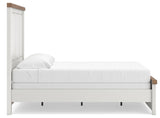Savonport White/Brown Queen Panel Bed from Ashley - Luna Furniture