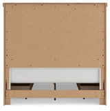 Savonport White/Brown Queen Panel Storage Bed from Ashley - Luna Furniture
