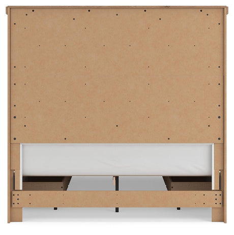 Savonport White/Brown Queen Panel Storage Bed from Ashley - Luna Furniture