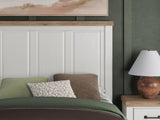 Savonport White/Brown Queen Panel Storage Bed from Ashley - Luna Furniture