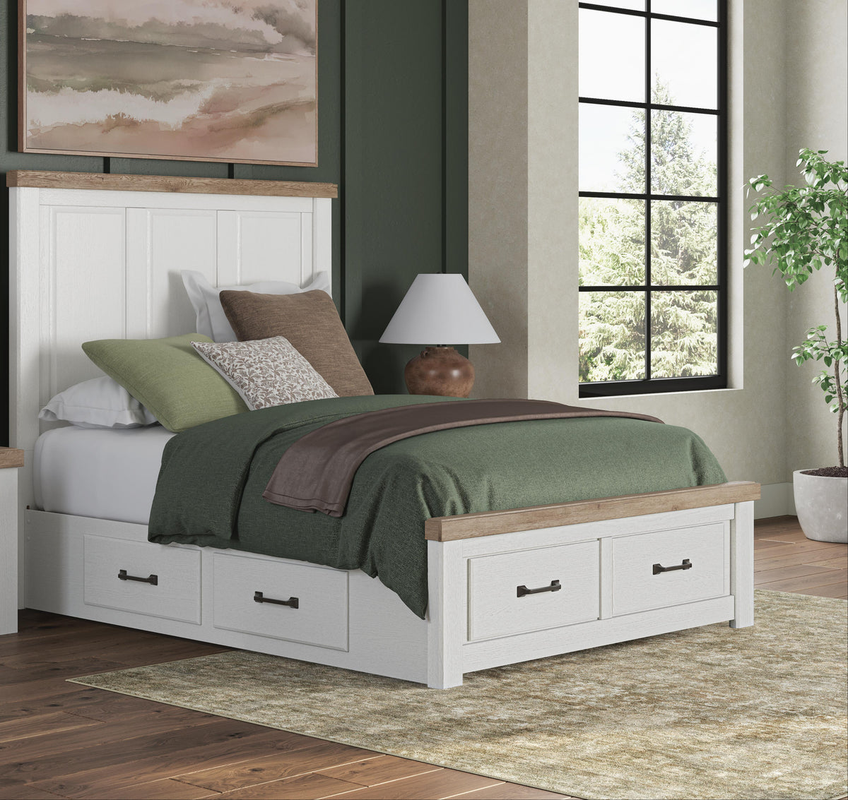Savonport in White/Brown from Ashley - Luna Furniture
