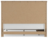 Savonport White/Brown King Panel Bed with Storage from Ashley - Luna Furniture