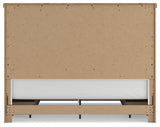 Savonport White/Brown King Panel Bed with Storage from Ashley - Luna Furniture