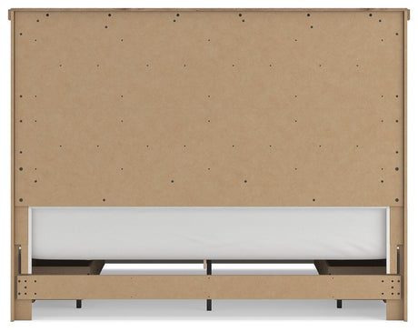 Savonport White/Brown King Panel Bed with Storage from Ashley - Luna Furniture