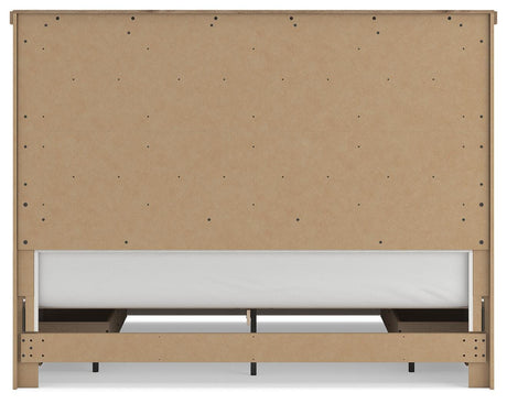Savonport White/Brown King Panel Storage Bed from Ashley - Luna Furniture