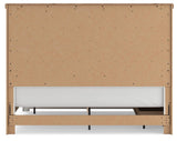 Savonport White/Brown King Panel Storage Bed, Dresser and Mirror from Ashley - Luna Furniture