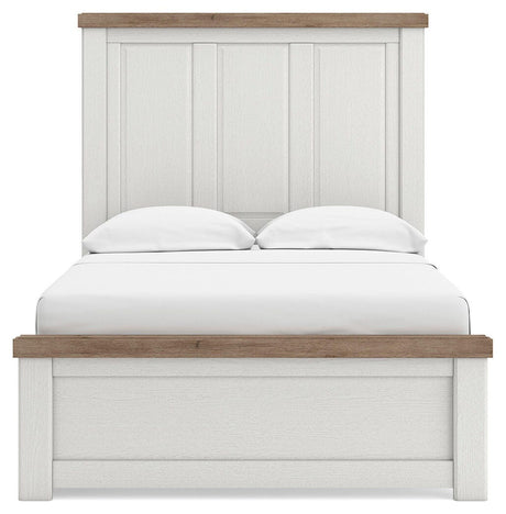 Savonport White/Brown Full Panel Storage Bed from Ashley - Luna Furniture