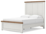 Savonport White/Brown Full Panel Bed from Ashley - Luna Furniture