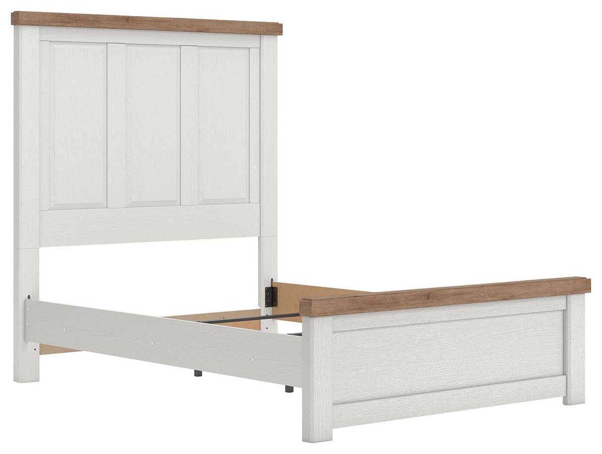 Savonport White/Brown Full Panel Bed from Ashley - Luna Furniture
