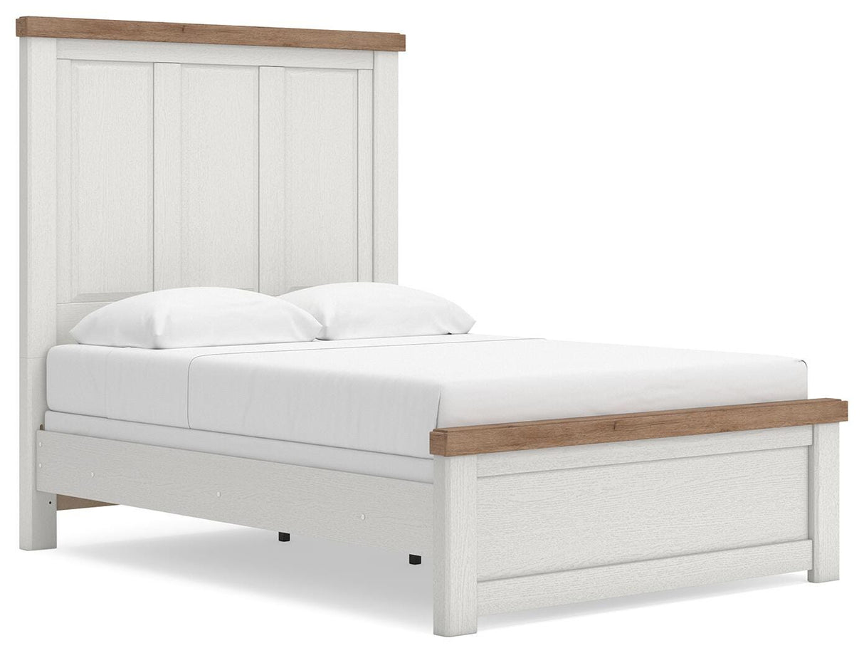 Savonport White/Brown Full Panel Bed from Ashley - Luna Furniture