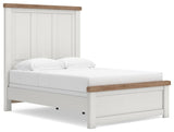 Savonport White/Brown Full Panel Bed from Ashley - Luna Furniture