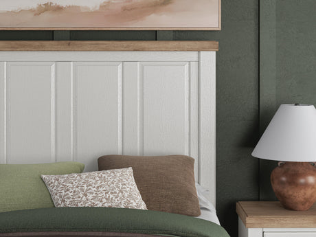 Savonport White/Brown Full Panel Bed from Ashley - Luna Furniture