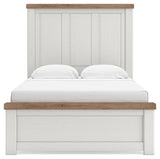Savonport White/Brown Full Panel Bed from Ashley - Luna Furniture