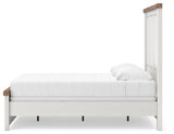 Savonport White/Brown Full Panel Bed from Ashley - Luna Furniture