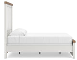 Savonport White/Brown Full Panel Bed from Ashley - Luna Furniture