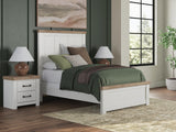 Savonport White/Brown Full Panel Bed from Ashley - Luna Furniture