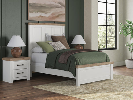 Savonport White/Brown Full Panel Bed from Ashley - Luna Furniture