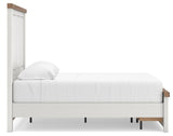 Savonport White/Brown Full Panel Storage Bed from Ashley - Luna Furniture