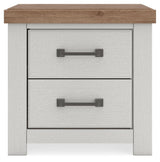 Savonport White/Brown King Panel Storage Bed, Dresser, Mirror and Nightstand from Ashley - Luna Furniture