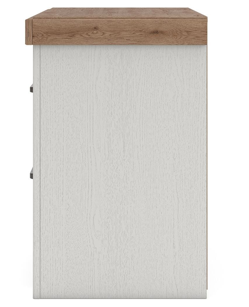 Savonport White/Brown Nightstand from Ashley - Luna Furniture