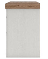 Savonport White/Brown Nightstand from Ashley - Luna Furniture