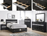 Regata Black/Silver Dresser from Crown Mark - Luna Furniture