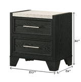 Lamar Black Nightstand from Crown Mark - Luna Furniture
