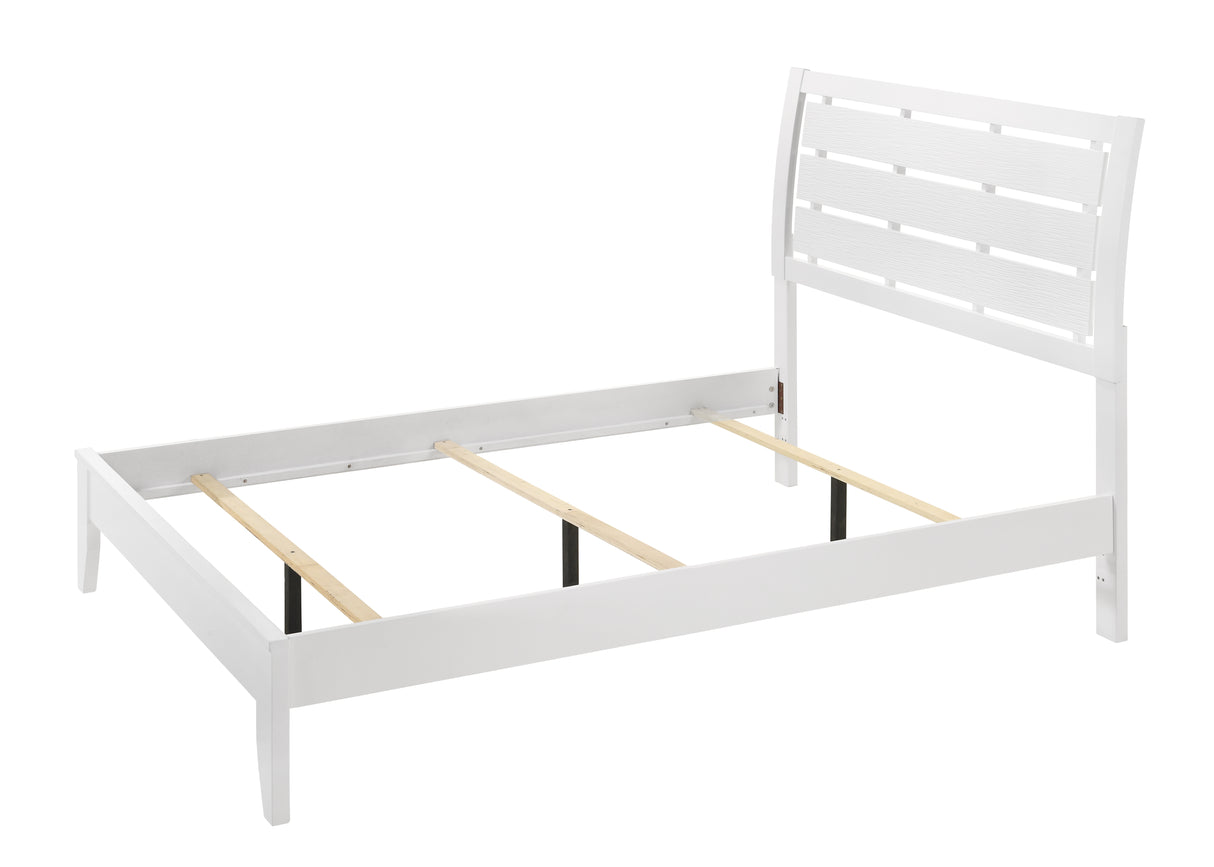 Evan White Full Panel Bed from Crown Mark - Luna Furniture