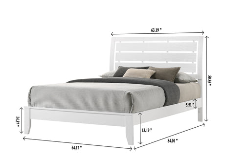 Evan White Queen Panel Bed from Crown Mark - Luna Furniture