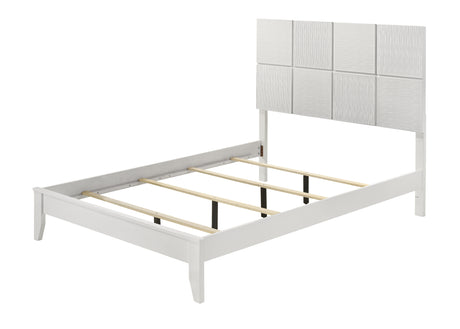 Denker White Queen Panel Bed from Crown Mark - Luna Furniture