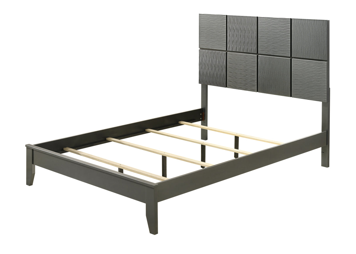 Denker Gunmetal Panel Bedroom Set