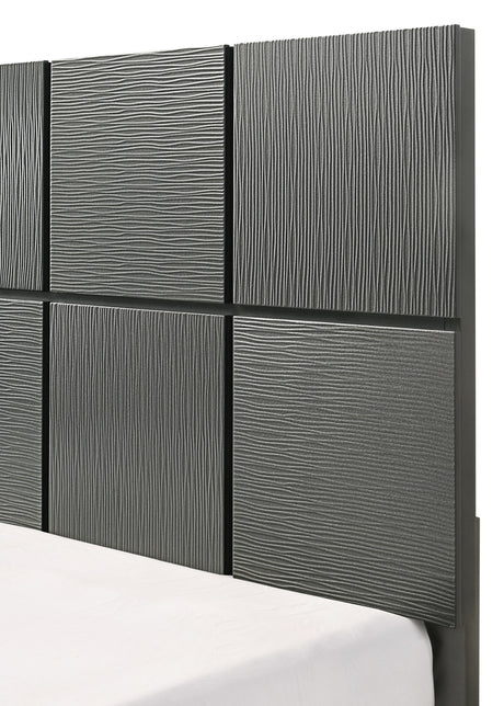 Denker Gunmetal Panel Bedroom Set from Crown Mark - Luna Furniture
