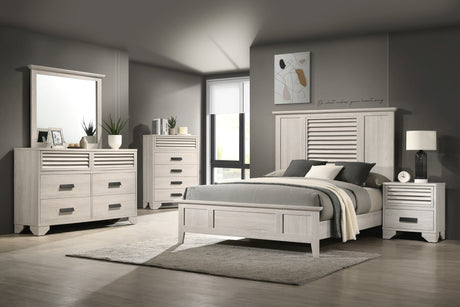 Sarter White Queen Panel Bed