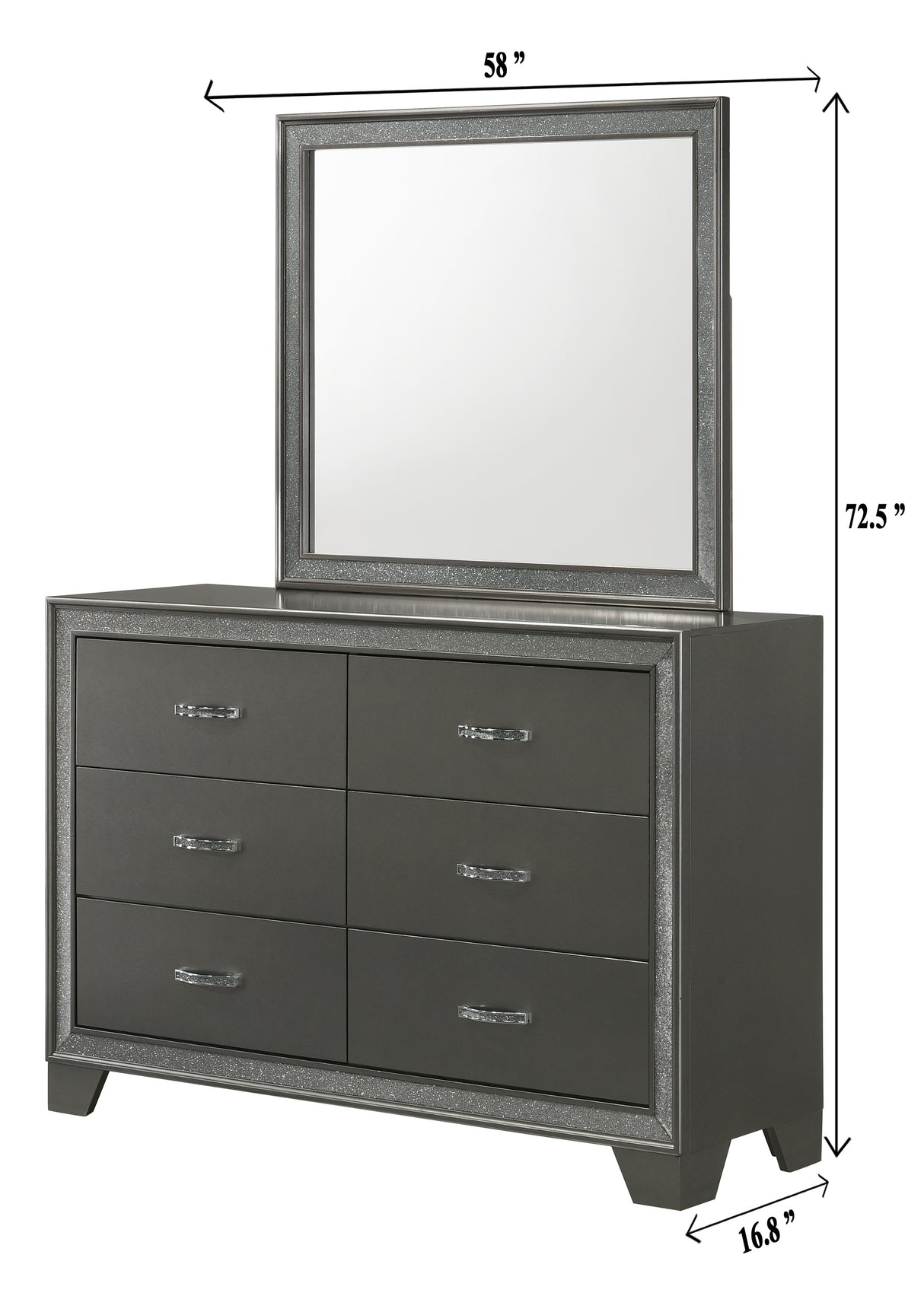 Kaia Gray Dresser from Crown Mark - Luna Furniture