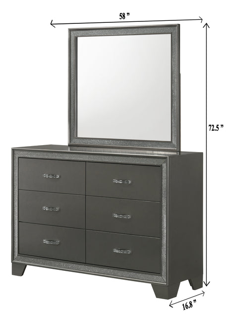 Kaia Gray Mirror (Mirror Only) from Crown Mark - Luna Furniture