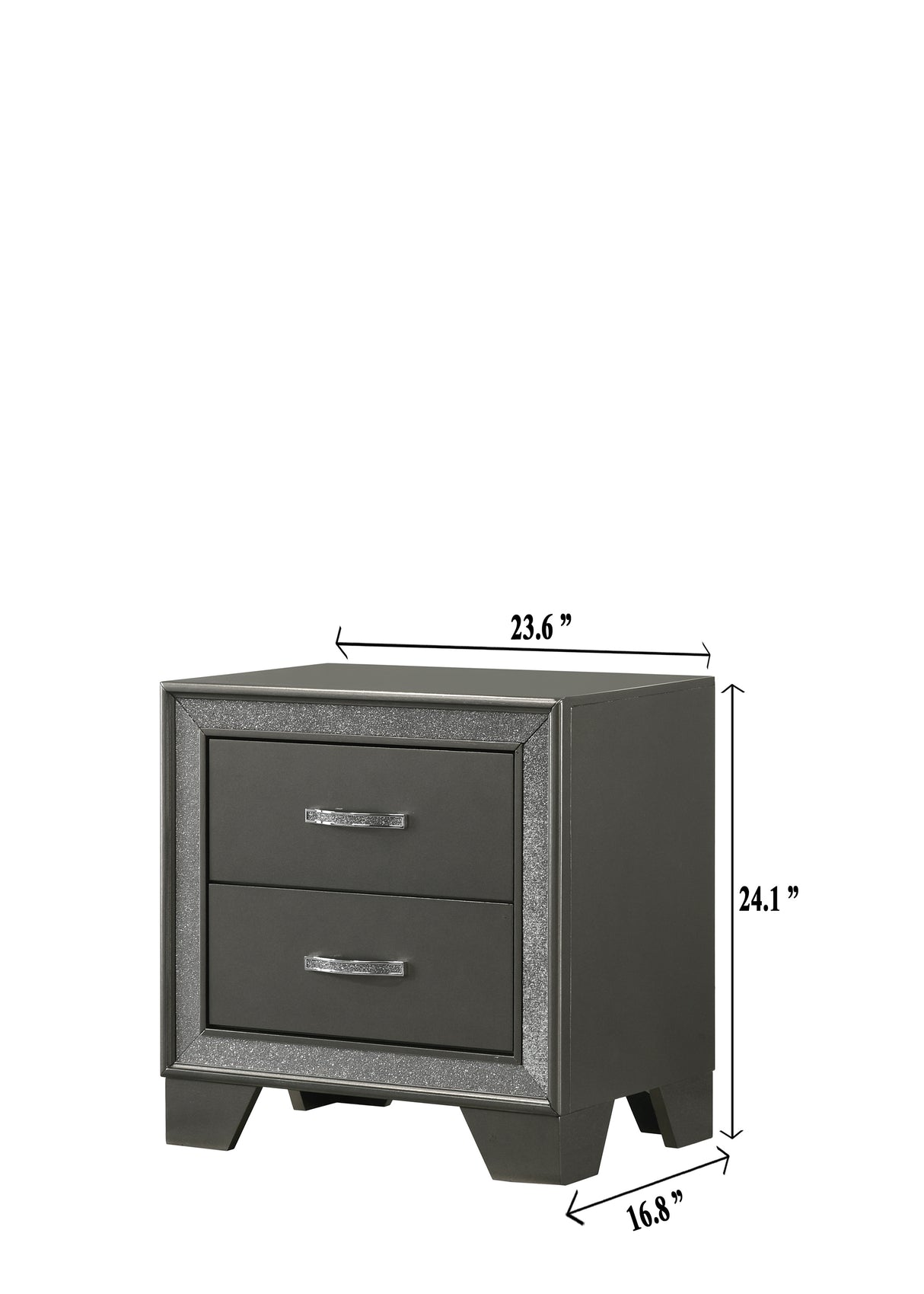 Kaia Gray Nightstand from Crown Mark - Luna Furniture